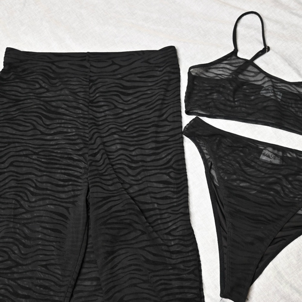 Black Zebra Print ICON Swimwear